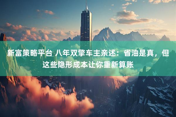 新富策略平台 八年双擎车主亲述：省油是真，但这些隐形成本让你重新算账
